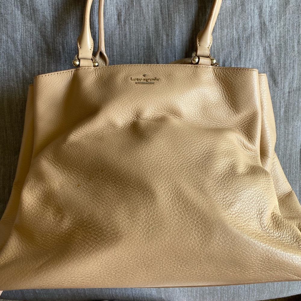 Beige Leather Kate Spade Purse